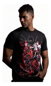 Playera Máscara De Látex The Multiverse Spider Man Hombre