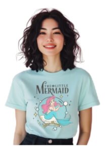 Playera Máscara De Látex Disney Ariel Ocean Beauty Mujer