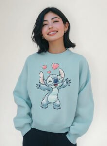 Pullover Máscara De Látex Disney Stitch Mujer