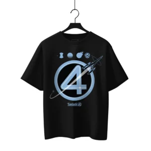 Playera Máscara De Látex Fantastic Four Logo Hombre