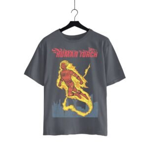 Playera Mascara De Látex Human Torch Hombre
