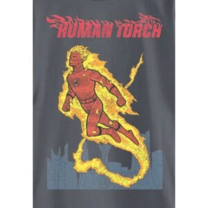 Playera Mascara De Látex Human Torch Hombre