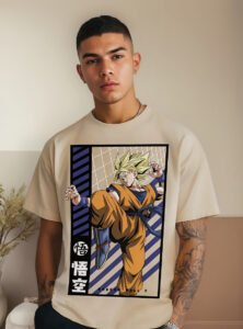 Playera Máscara De Látex Dragon Ball Kakarot Ssj Hombre