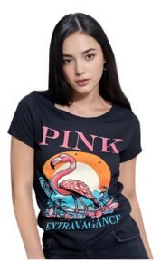 Playera Máscara De Látex Pink Extravagance Mujer