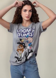 Playera Máscara De Látex Looney Folks Mujer
