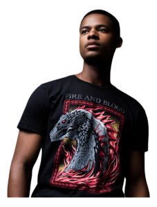 Playera Mascara De Latex Fire And Blood Mlgt Genderless