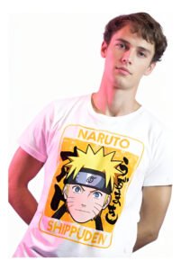 Playera Máscara De Látex Naruto Kanjis Hombre