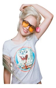 Playera Mascara De Latex Squarepants Mlnd Mujer