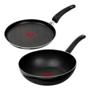 Juego De Sarten Crepero Y Wok T-fal De 28 Y 25 Cm B3061082m