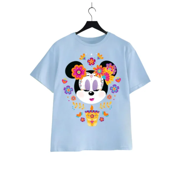 Playera Máscara De Látex Disney Minnie Catrina Mujer