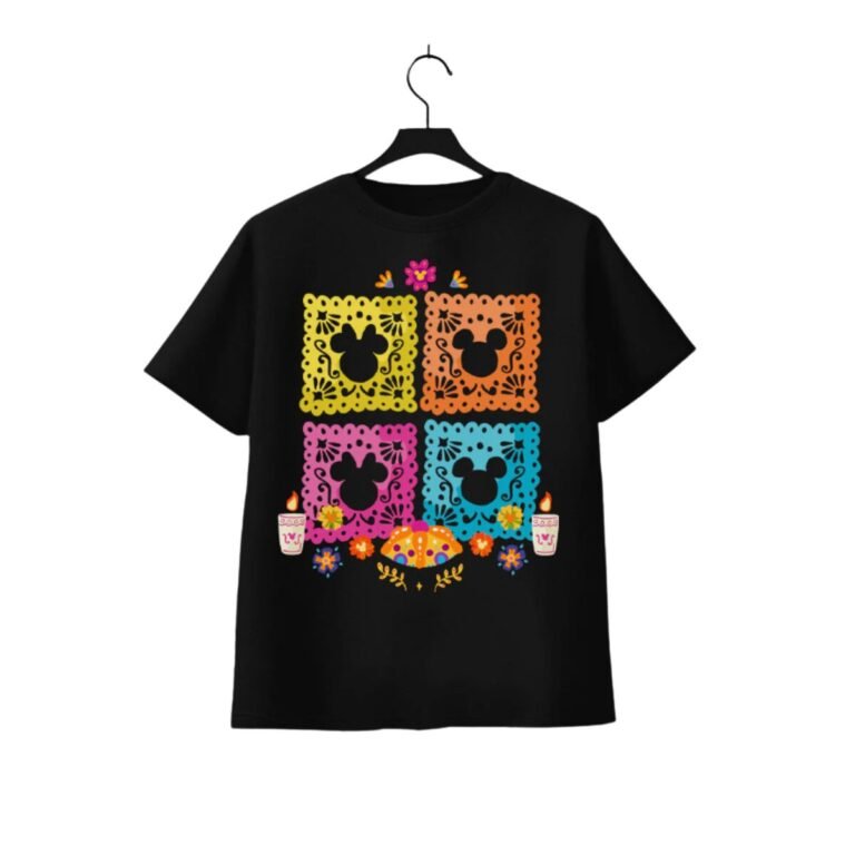 Playera Máscara De Látex Disney Mickey Papel Picado Mujer