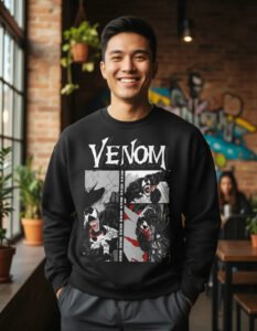 Pullover Máscara De Látex Venom Hombre