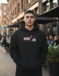 Hoodie Máscara De Látex Venom Hombre