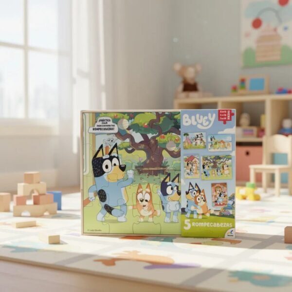 Rompecabezas 5 En 1 Bluey Caja De Madera