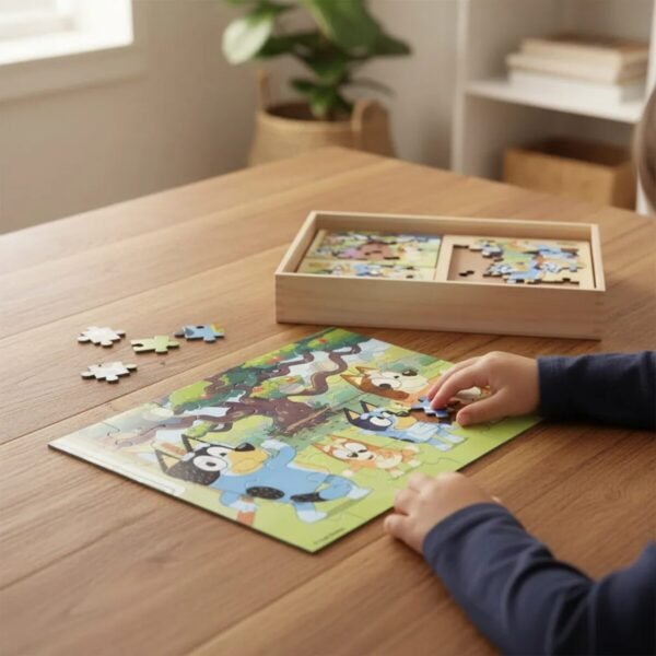 Rompecabezas 5 En 1 Bluey Caja De Madera