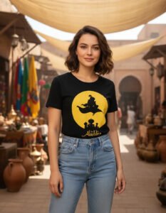 Playera Máscara De Látex Aladdin Mujer