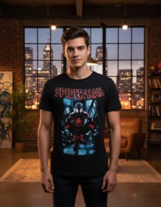 Playera Máscara De Látex Miles Morales Hombre