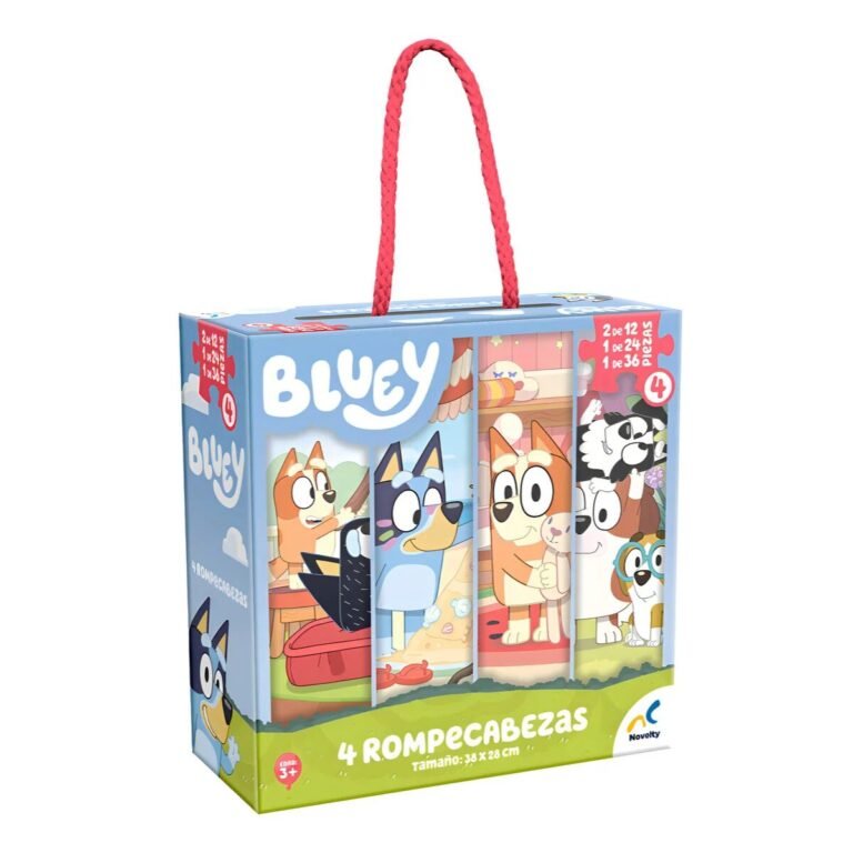 Rompecabezas Bluey 4 En 1 – 12, 24 Y 36 Piezas