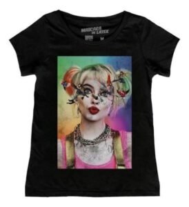 Playera Máscara De Látex Birds Of Prey Poster Mujer