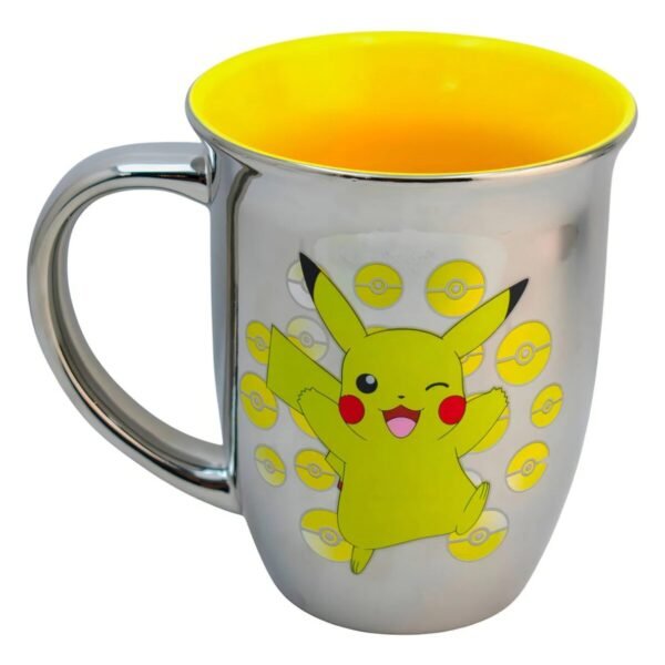 Taza Cerámica Iridiscente Bitono Pikachu 470 Ml