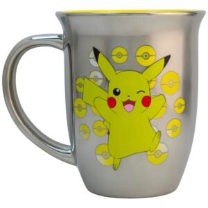 Taza Cerámica Iridiscente Bitono Pikachu 470 Ml