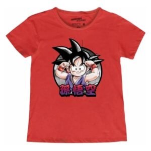 Playera Máscara De Látex Son Goku Kanji Mujer