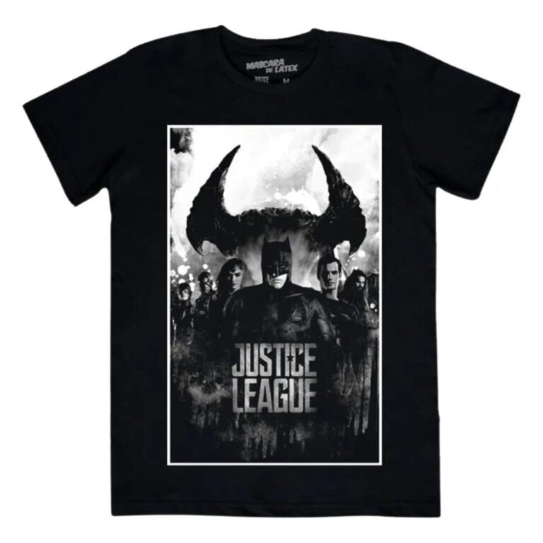 Playera Máscara De Látex Justice League Póster Hombre