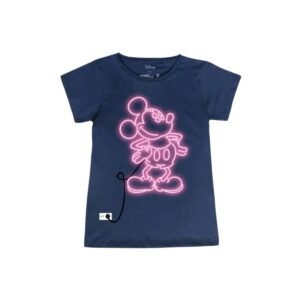 Playera Máscara De Látex Mickey Neón Niña