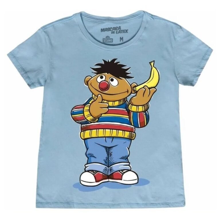 Playera Máscara De Látex Plaza Sesamo ¡banana! Mujer