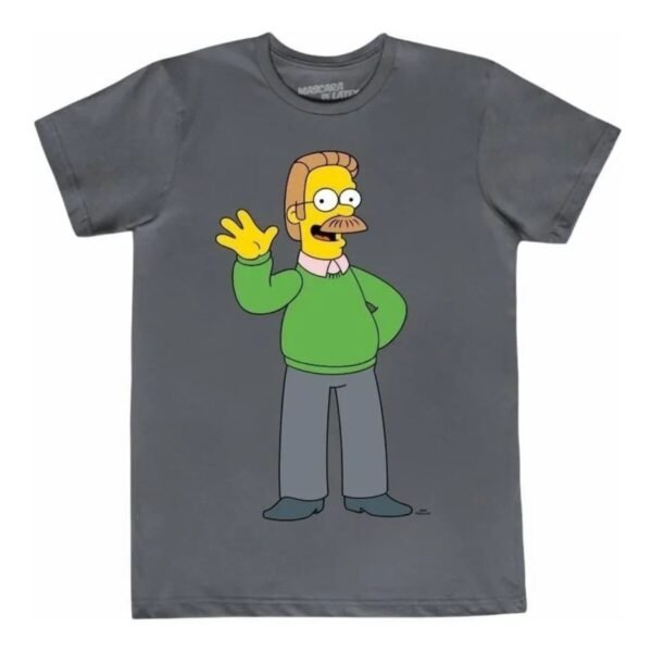 Playera Máscara De Látex Ned Flanders Hombre
