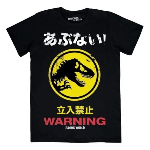 Playera Mascara De Látex Warning! Hombre