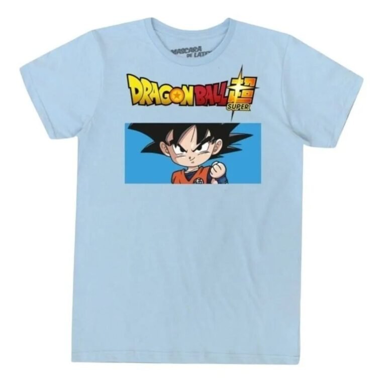Playera Mascara De Látex Gokú Chibi Hombre
