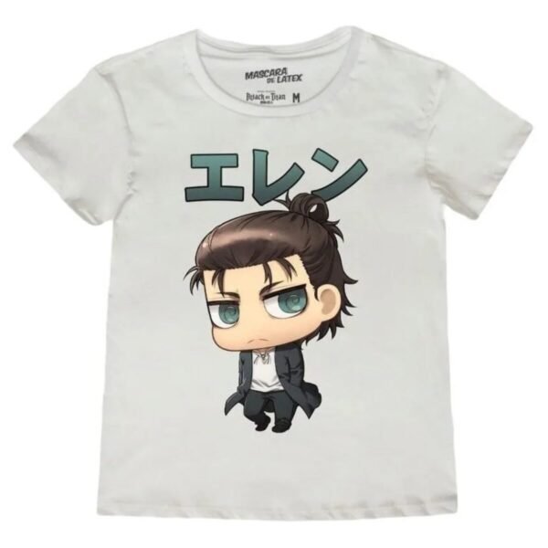 Playera Máscara de Látex Eren Chibi Mujer