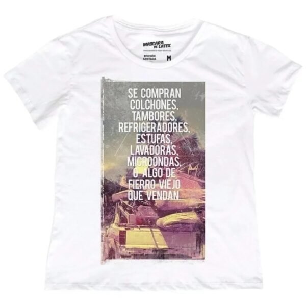 Playera Mascara De Látex Fierro Viejo Aniversario Mujer