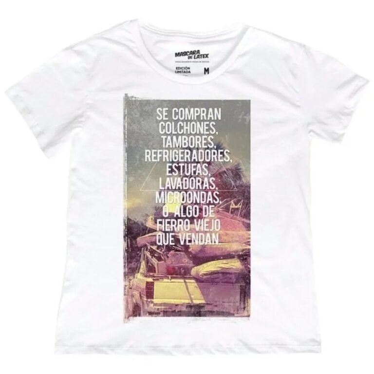 Playera Mascara De Látex Fierro Viejo Aniversario Mujer