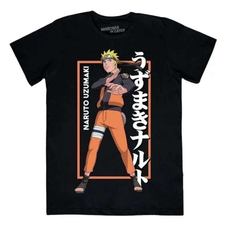 Playera Mascara De Látex Naruto Hombre