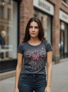 Playera Máscara De Látex Goose Neon Mujer
