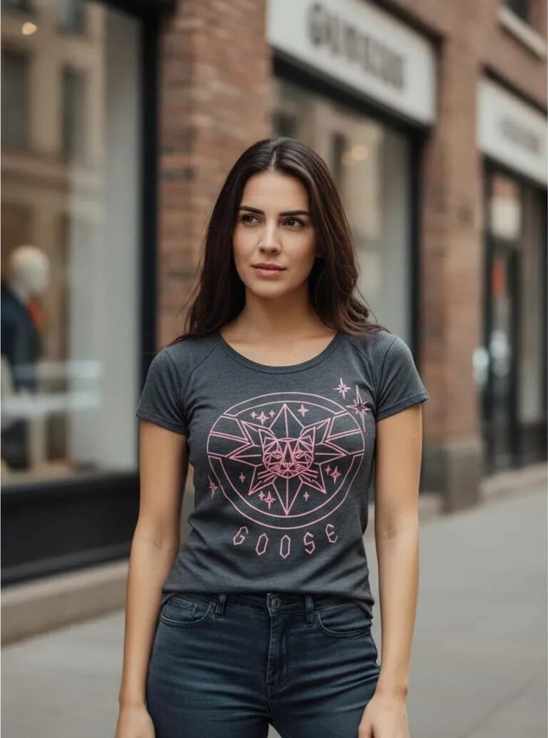 Playera Máscara De Látex Goose Neon Mujer