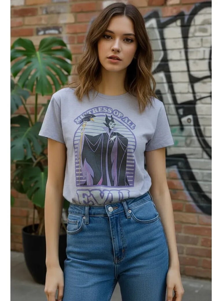 Playera Mascara De Látex Mistress Of All Evil Mujer