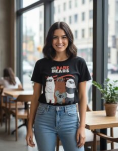 Playera Máscara De Látex Bare Bears Mujer