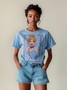 Playera Máscara De Látex Cinderella Mujer