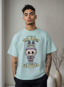 Playera Máscara De Látex La Vida Es Una Fiesta Hombre