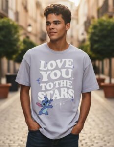 Playera Máscara De Látex Love You To The Stars Hombre