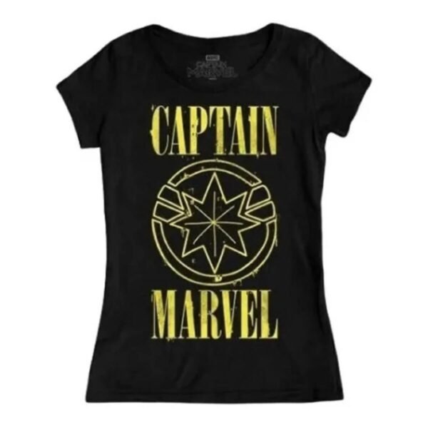 Playera Máscara De Látex Captain Marvel Mujer