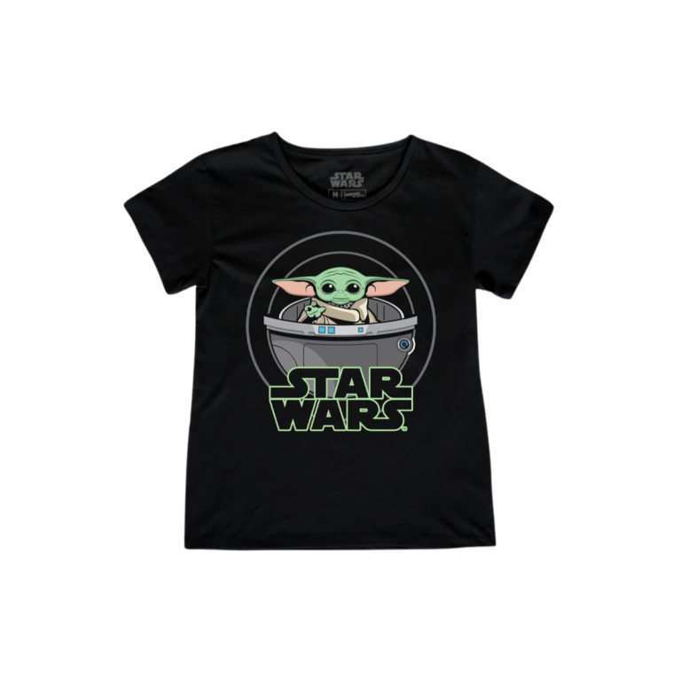 Playera Máscara De Látex Grogu Bubble Mujer