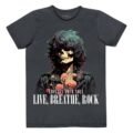 Playera Máscara De Látex Live, Breathe, Rock Hombre