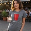 Playera Mascara De Látex Vaso Rojo Aniversario Mujer
