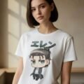Playera Máscara De Látex Eren Chibi Mujer