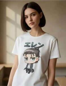 Playera Máscara De Látex Eren Chibi Mujer
