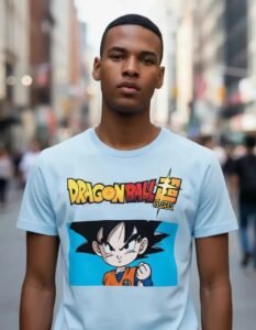 Playera Mascara De Látex Gokú Chibi Hombre